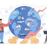 Ilustrasi pertumbuhan ekonomi dunia. /Freepik